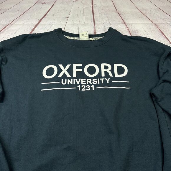 Oxford University Sweatshirt Mens XL Charcoal Gray Crewneck Pullover Graphic - Picture 2 of 8